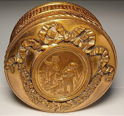 Tabacchiera-scrigno per gioielli in rame dorato al mercurio, Napoleone III.-photo-4