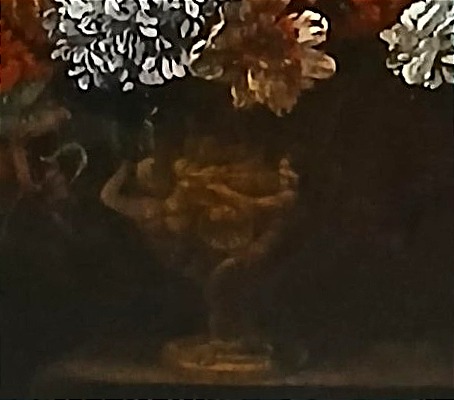 Mario Nuzzi detto 'Mario de' Fiori'. ( 1603-1673) Vaso antropomorfo con fiori . ( cm.70x64 )  -photo-3