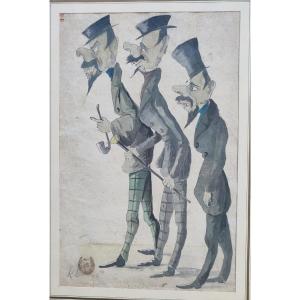 Honorè Daumier  siglato - Les Experts de Salon 