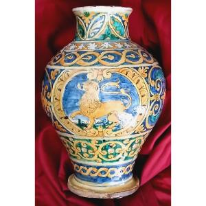 Boccia in maiolica città di Palermo fine sec. XVI inizi XVII