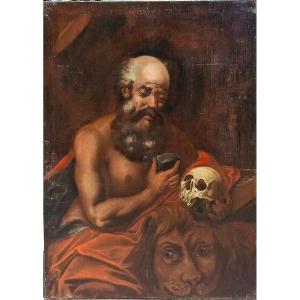 San Girolamo con il teschio e il leone