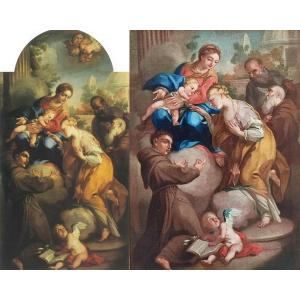 Antonio Balestra- (Verona 1666-1740) Bozzetto del dipinto 'Matrimonio Mistico di S.Caterina'