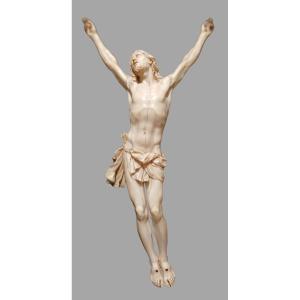 Pierre Simon Jaillot  'Cristo in Avorio' cm.42 -( Certificato CITIES )