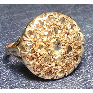 Anello a toppa in oro e rose di diamante kt.1,20  del primo 900'. 