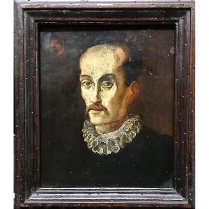 Torquato Tasso - Alessandro Allori - olio su rame, databile verso il 1580, entro cornice coeva.