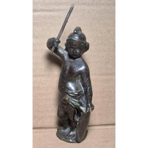 Marte Bambino. Scultura in bronzo rinascimentale. Veneto sec. XVI. Altezza cm.13