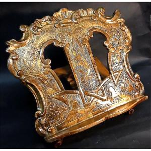 Leggio in legno inciso e dorato epoca Luigi XVI - Sicilia 1780 circa