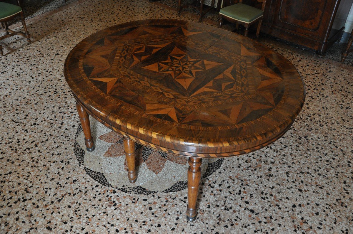 Elegante tavolo ovale sec. XIX -photo-4