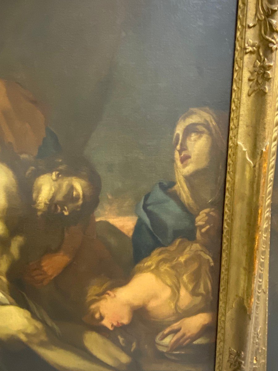 Antonio Balestra (Verona, 1666-1740) Dipinto raffigurante: "Deposizione"-photo-4