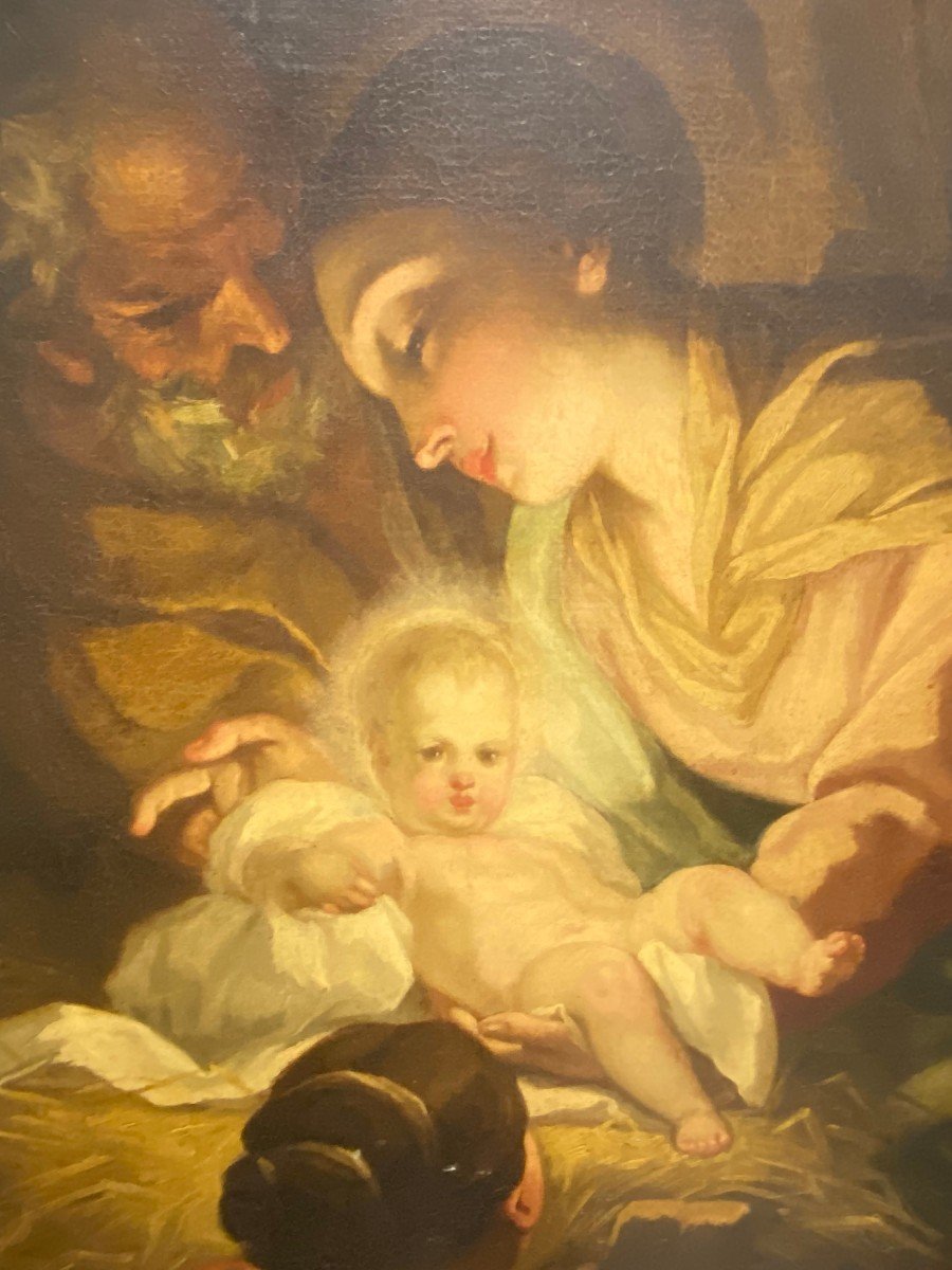 Antonio Balestra (Verona, 1666-1740) Dipinto raffigurante: "Natività"-photo-3