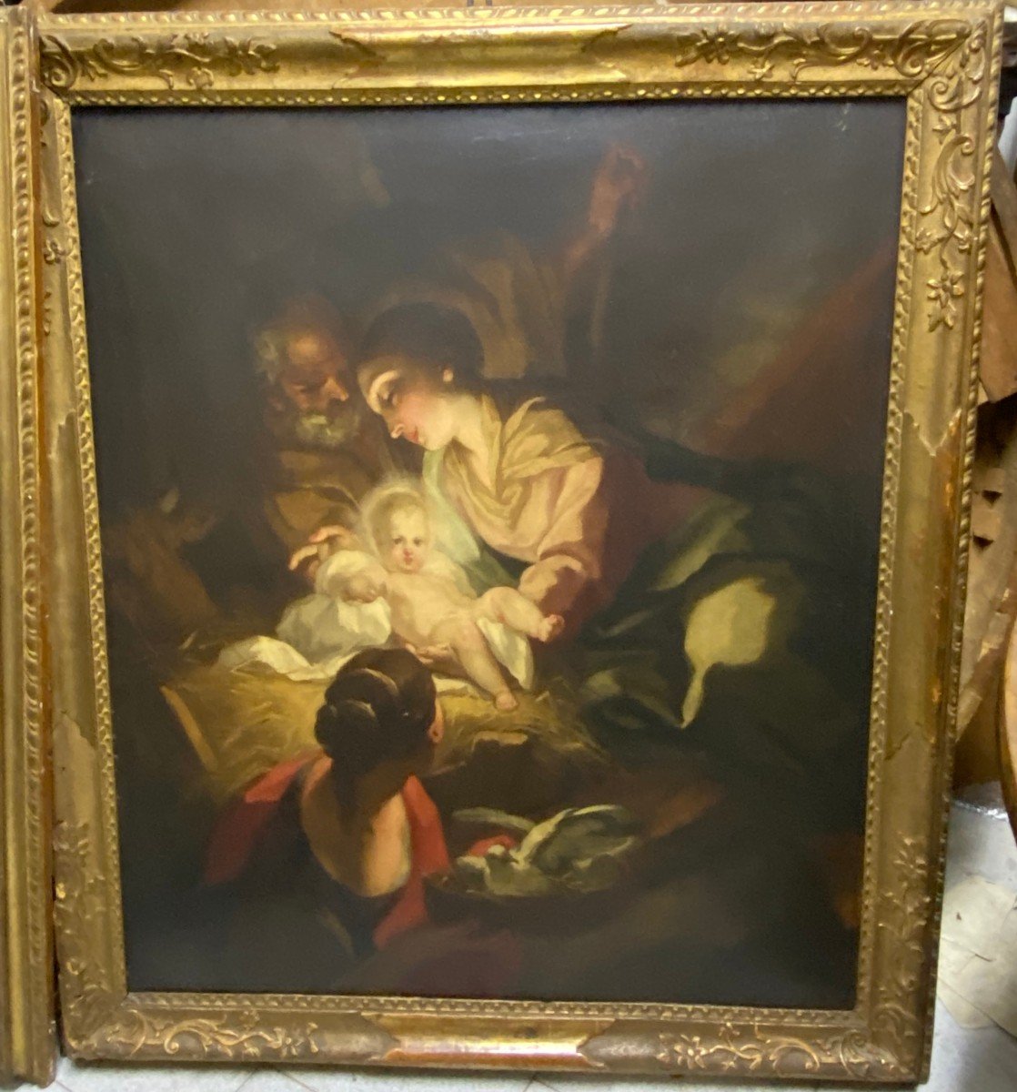 Antonio Balestra (Verona, 1666-1740) Dipinto raffigurante: "Natività"-photo-4