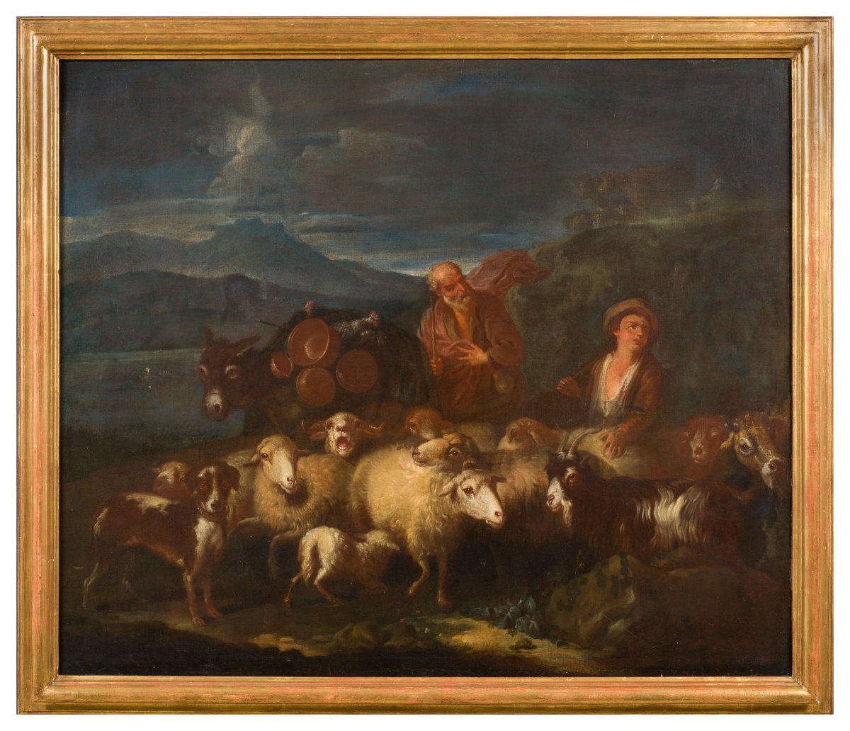 Coppia di paesaggi con pastori ed armenti  Autore : Antonio Beccadelli (Bologna,1718-1803)-photo-3