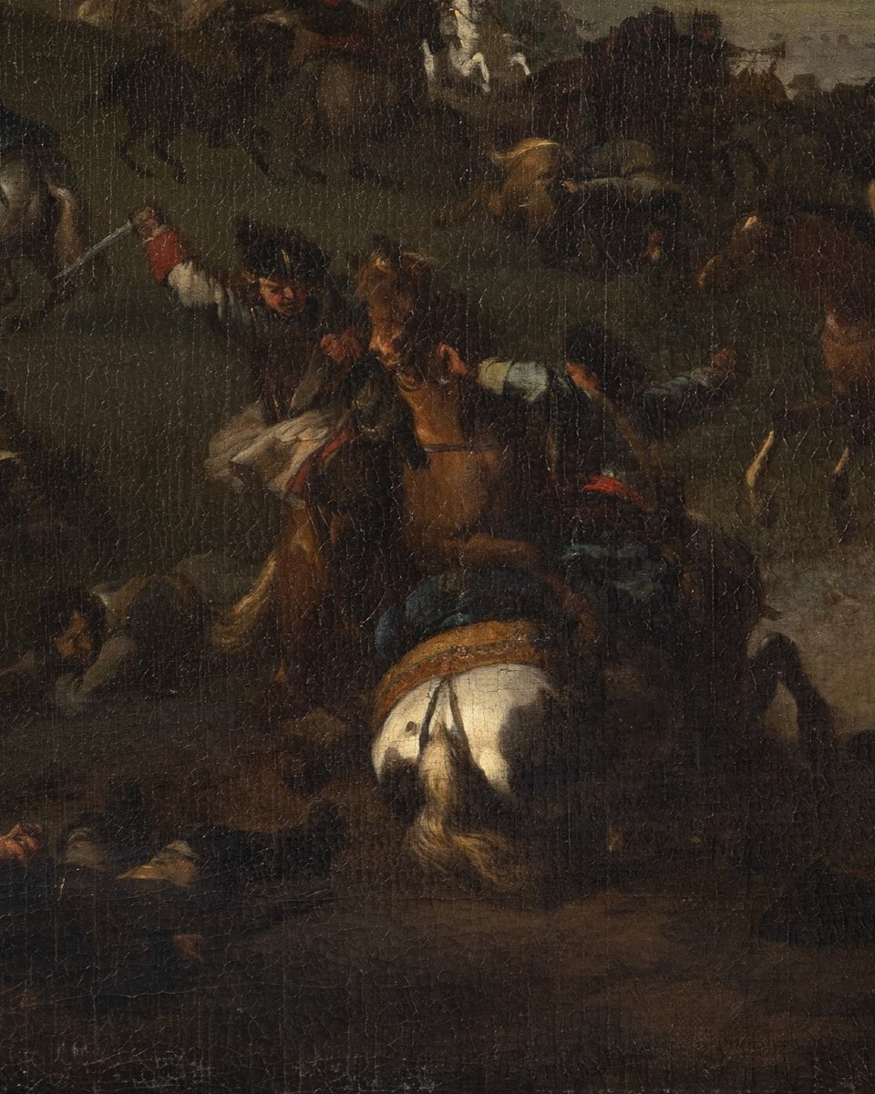 Jan Van Huchtenburg (Haarlem,1647- Amsterdam,1733)  "Scena di battaglia"-photo-4
