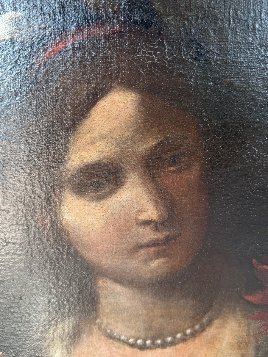 PIETRO PAOLINI (Lucca, 1603 - 1681) Giovane figura femminile in veste di Flora-photo-2