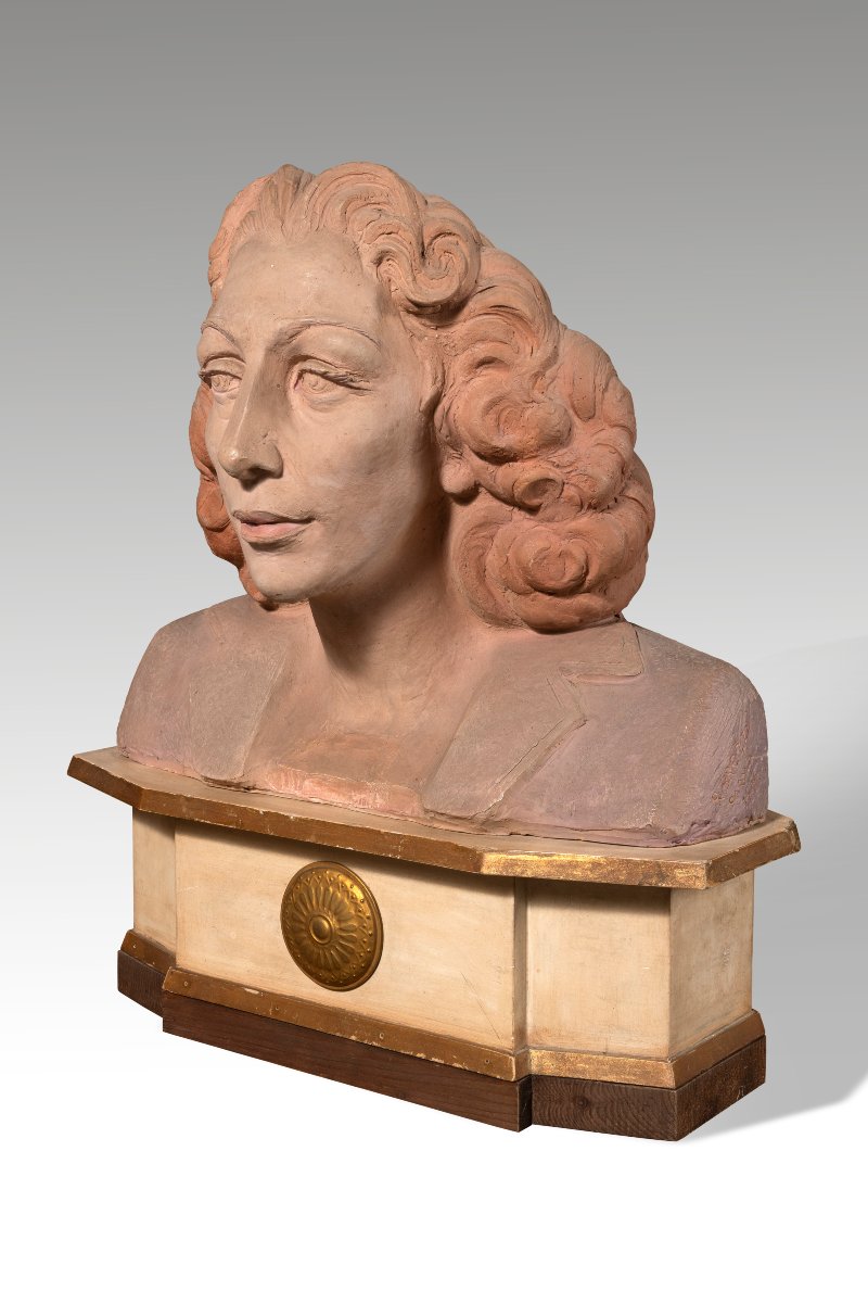 Renato Brozzi (Traversetolo,1885-1963)  Ritratto femminile,1947-photo-2