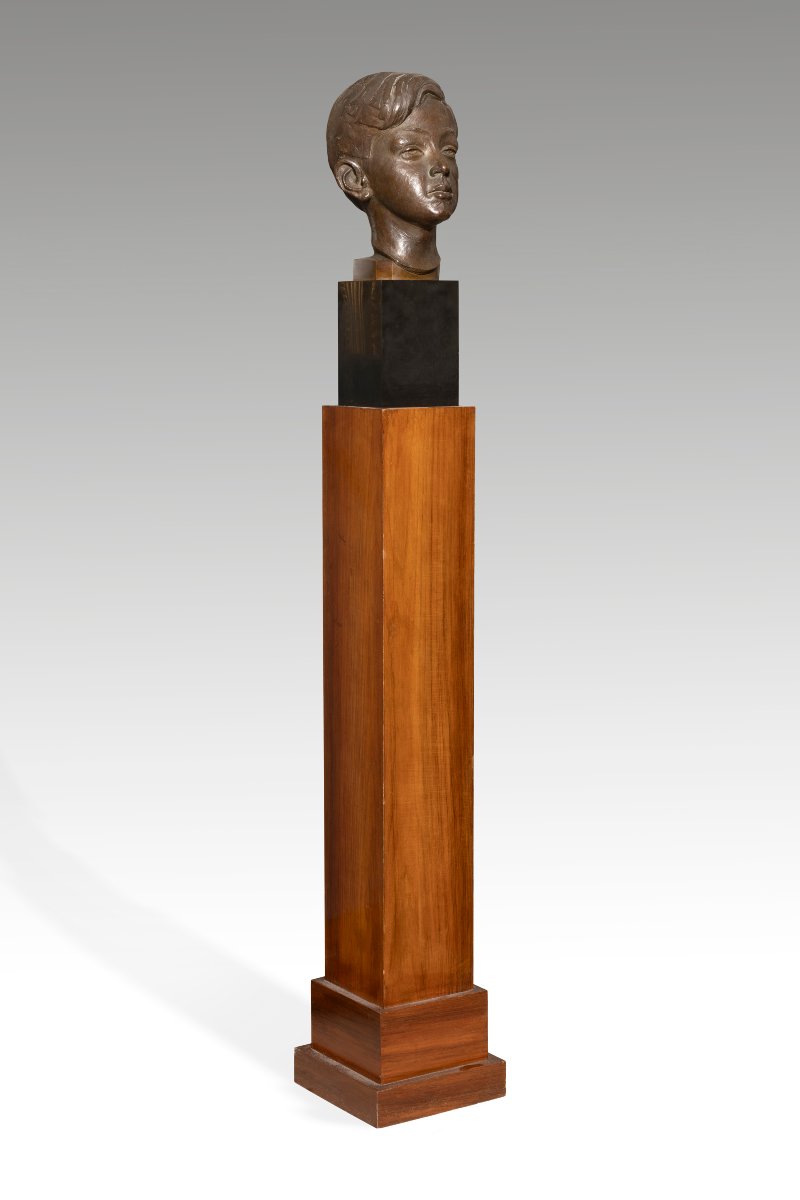 Renato Brozzi (Traversetolo,1885-1963) "Ritratto di fanciullo" -photo-2