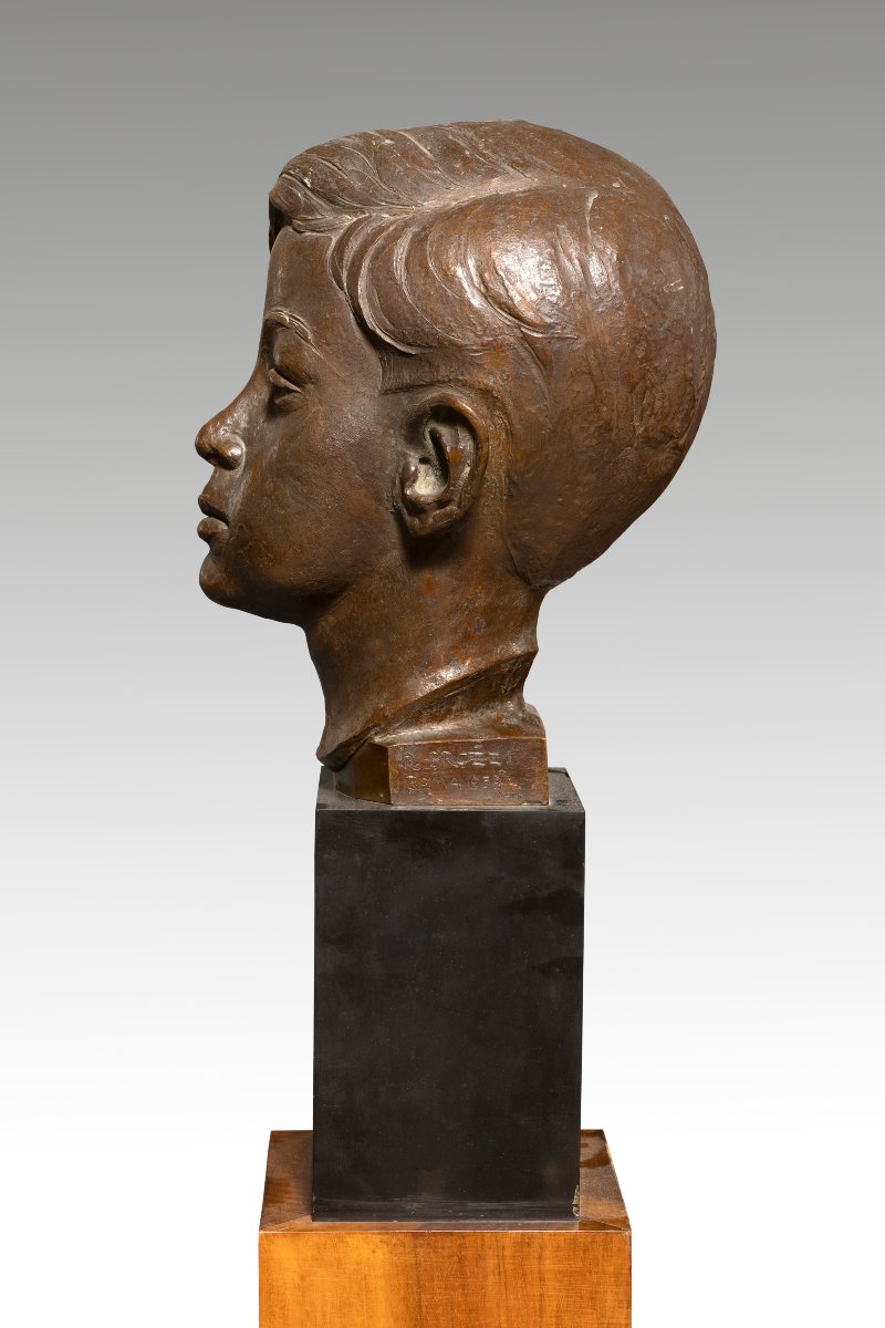 Renato Brozzi (Traversetolo,1885-1963) "Ritratto di fanciullo" -photo-3