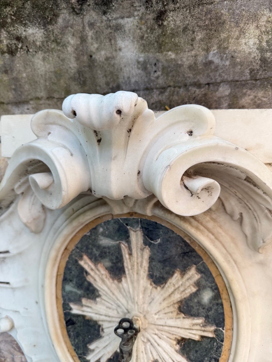 Pannello in marmo bianco scolpito. Arte barocca italiana del XVII-XVIII secolo-photo-4