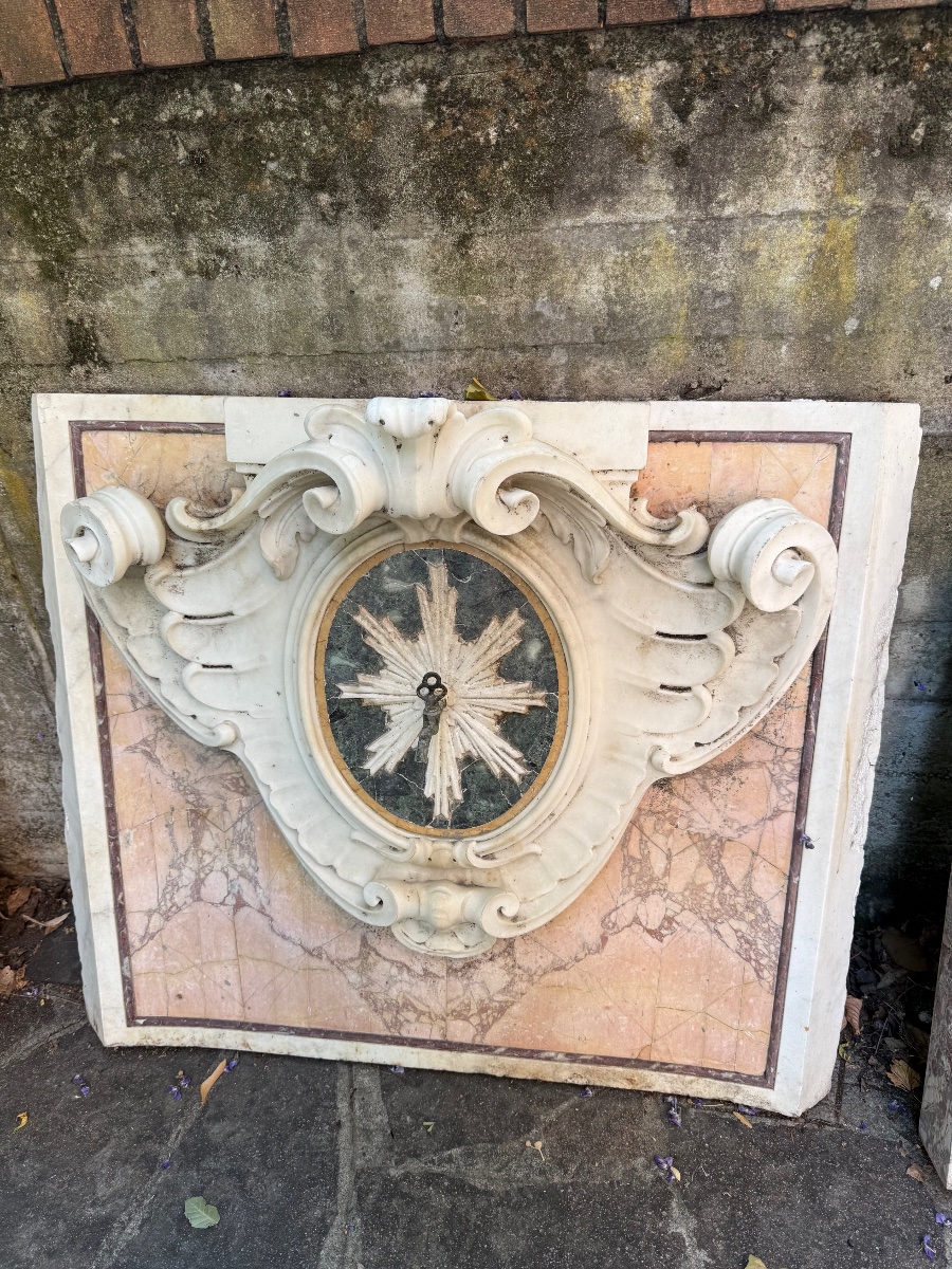 Pannello in marmo bianco scolpito. Arte barocca italiana del XVII-XVIII secolo-photo-3