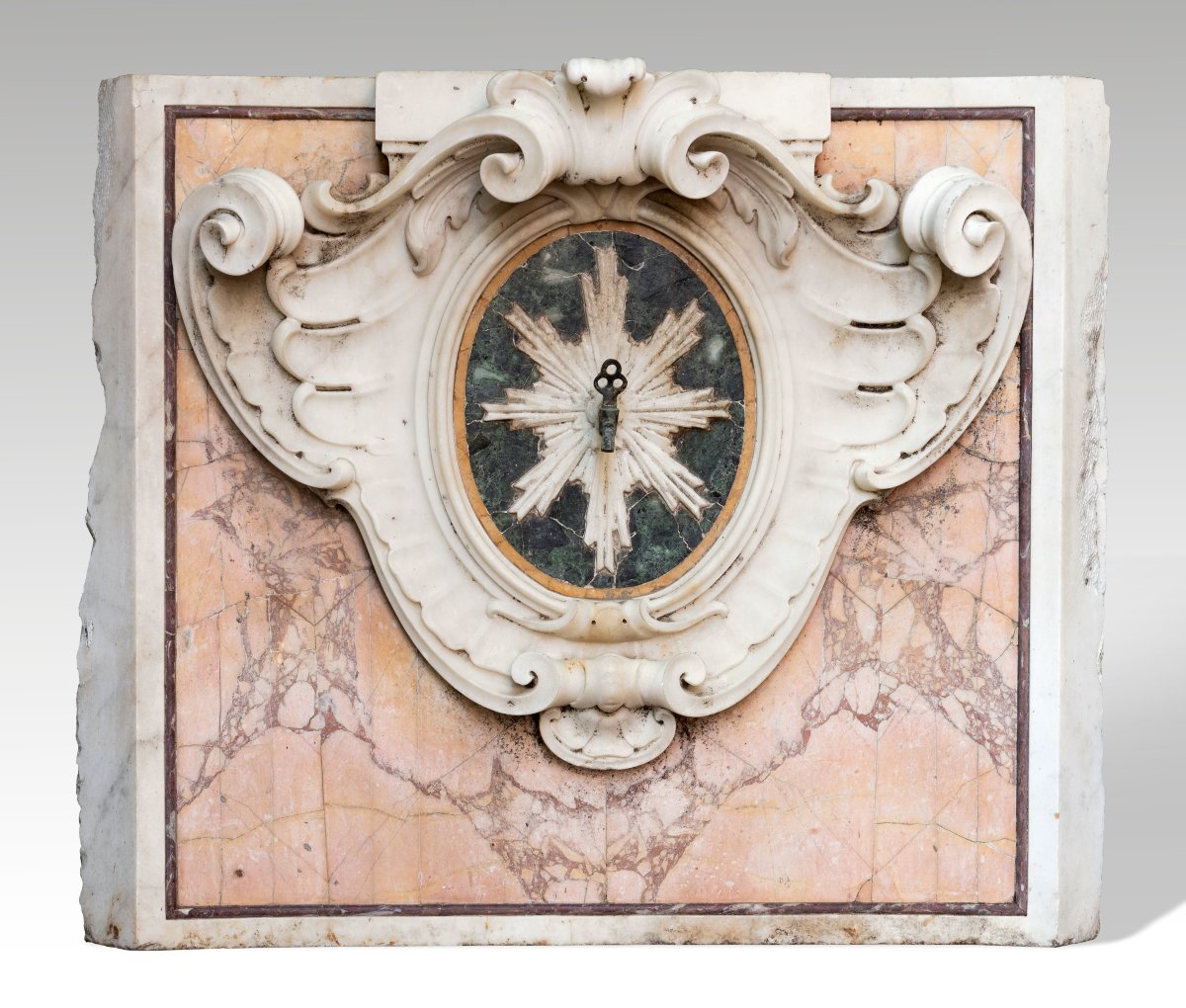 Pannello in marmo bianco scolpito. Arte barocca italiana del XVII-XVIII secolo