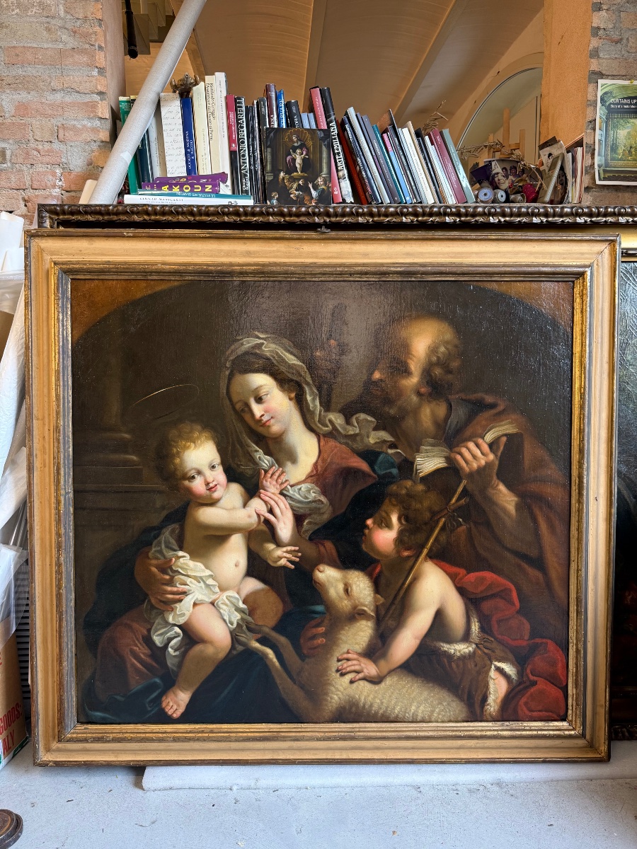 Benedetto Gennari (Cento, 1633 – Bologna,1715) "La Sacra famiglia"-photo-2