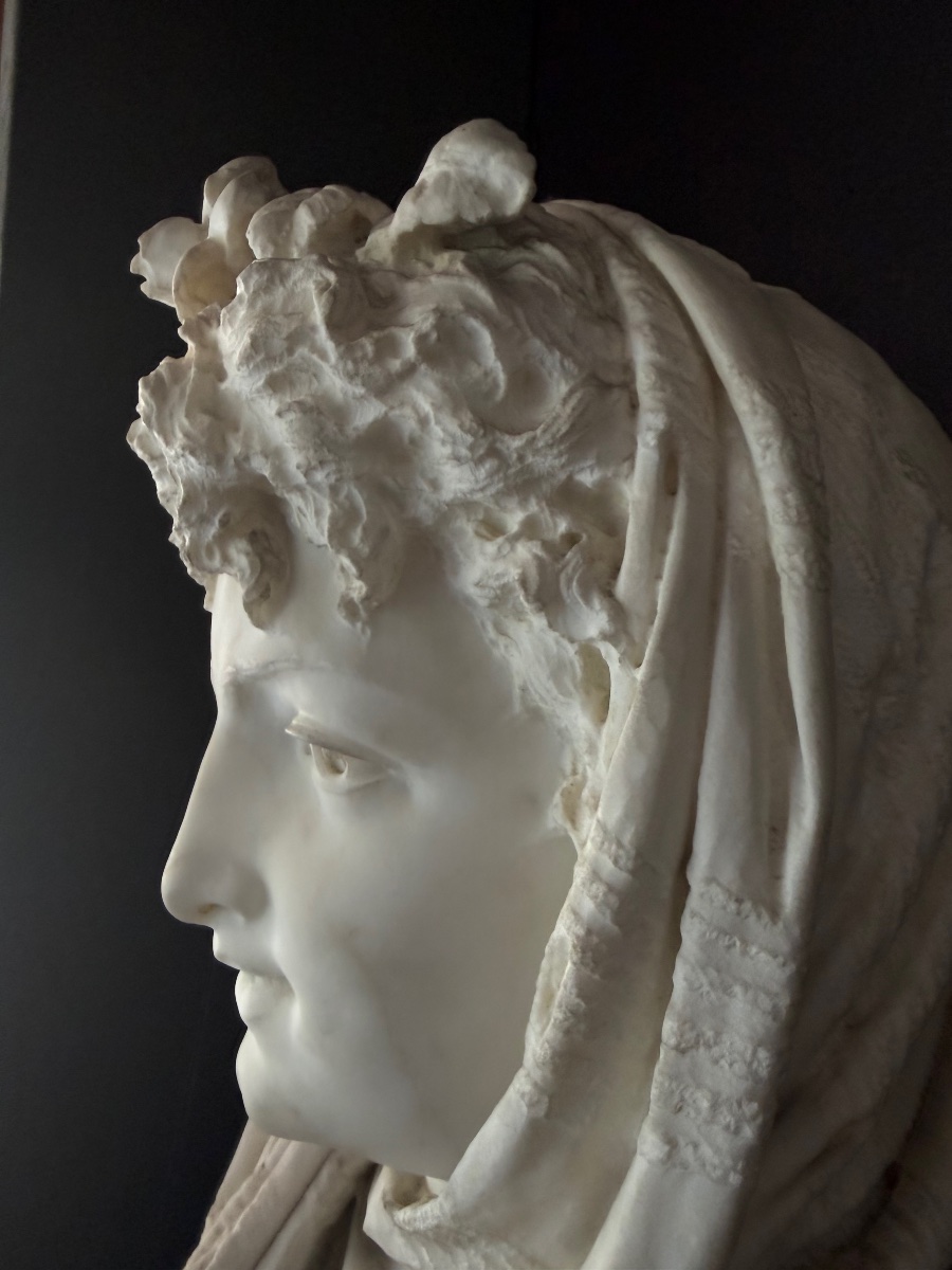 Pietro Calvi (Milan, 1833–1884)  Sculpture représentant une allégorie, probablement « L'Hiver »-photo-2