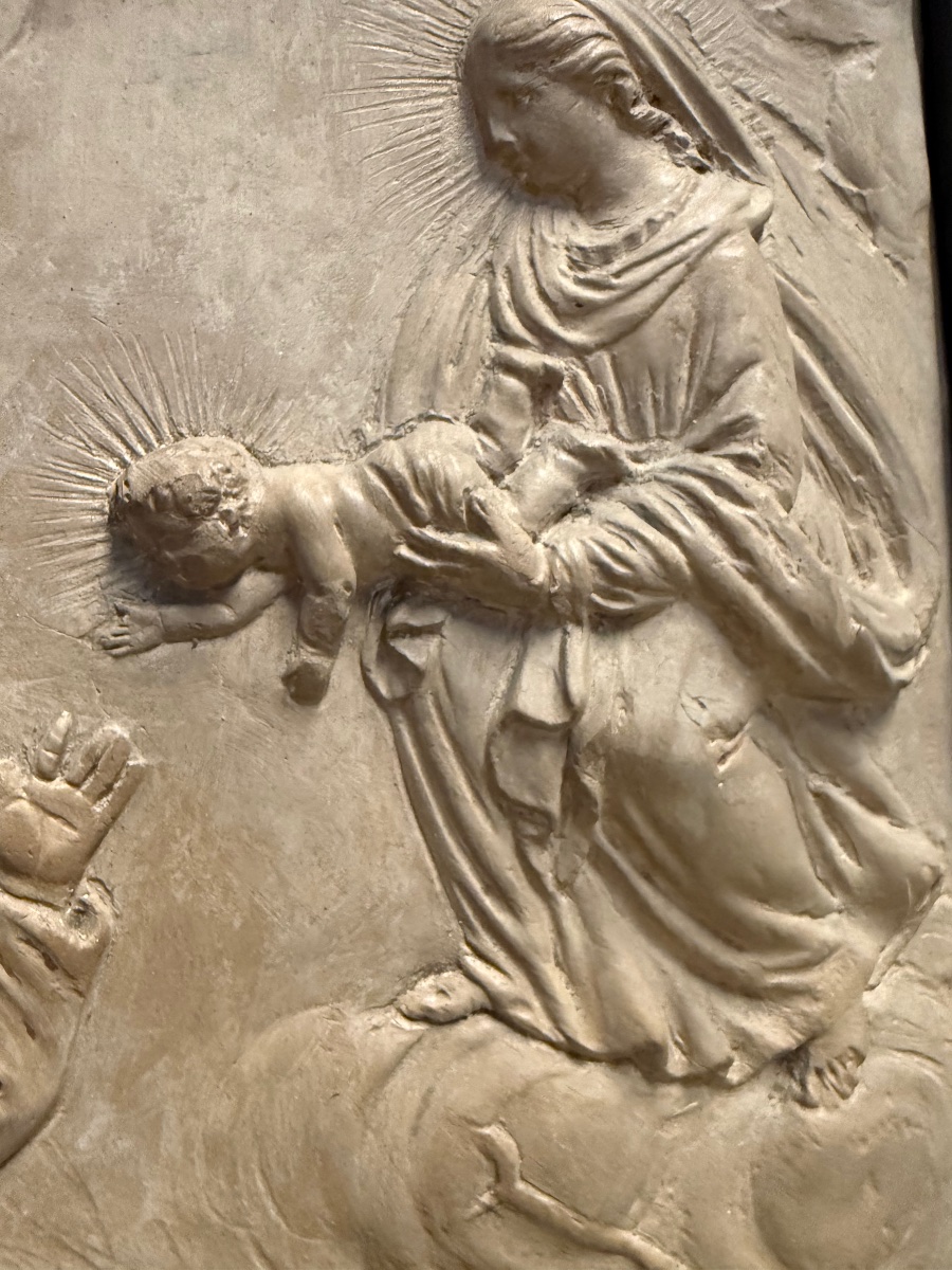 Giuseppe Tozzi -  Placca devozionale in terracotta Imola Sec. XIX-photo-2