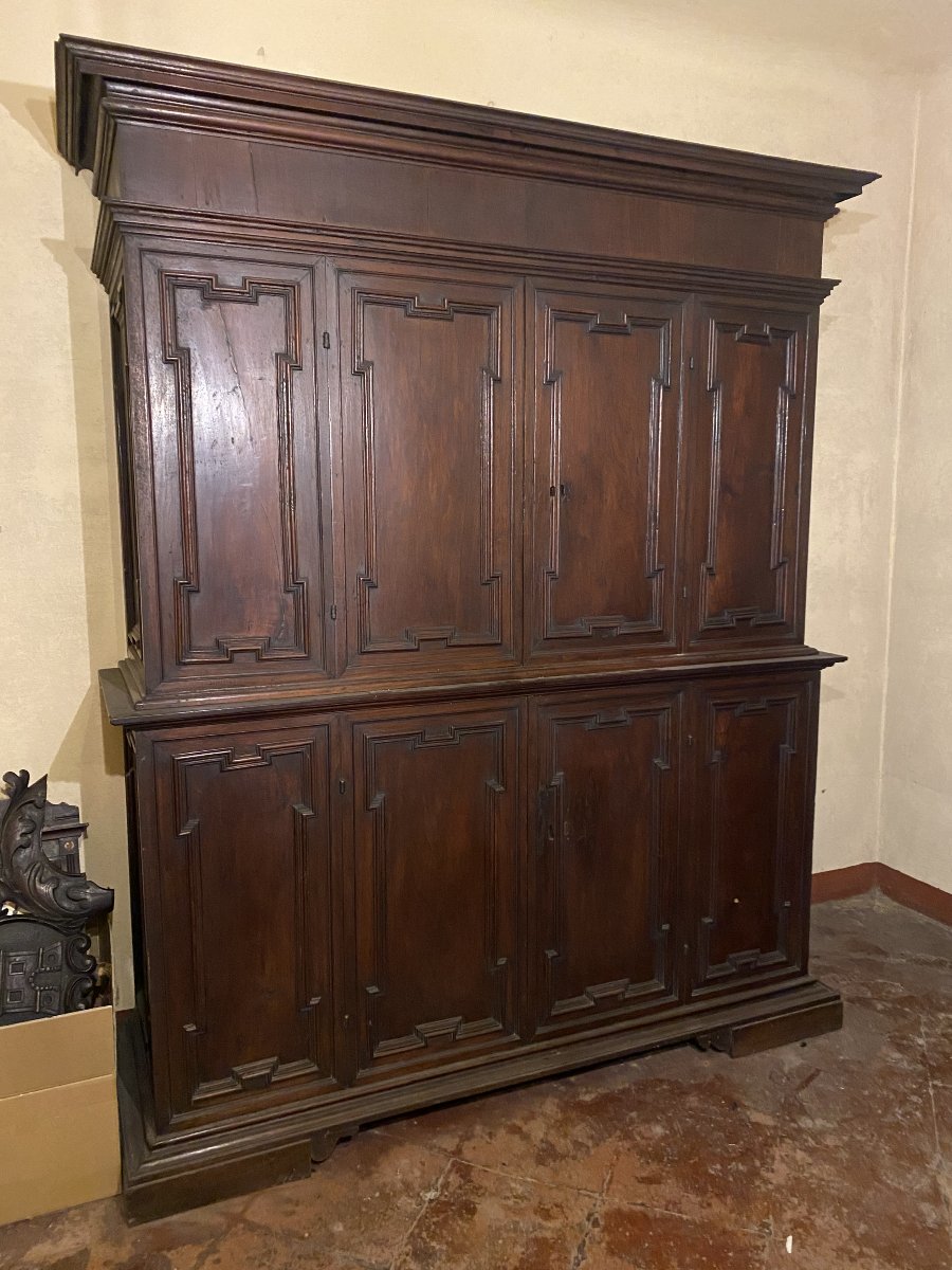 Credenza a due corpi, Reggio Emilia sec. XVII-photo-2