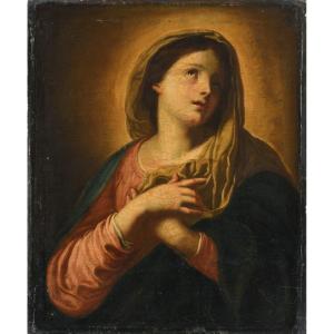 Andrea Vaccaro (Napoli, 1604-1670) "Madonna in preghiera"