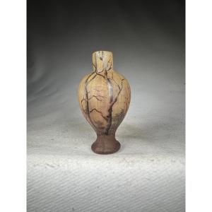 Daum Nancy Miniature Vase “snow” Art Nouveau 