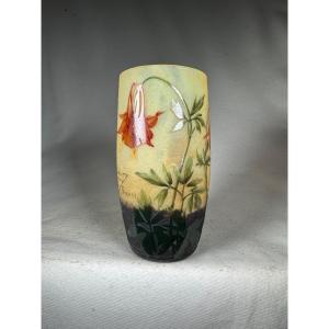 Daum Nancy Vase “columbines”
