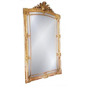 Dore Wood Mirror With Parclose Napoleon III Period Louis XIV Style