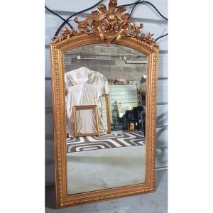 Napoleon III Golden Mirror 162 Cm X 0.90 Cm