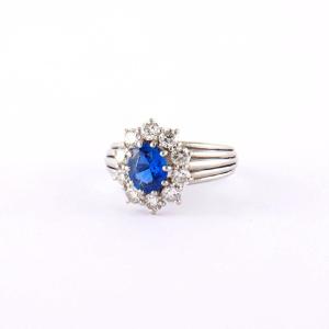 Ceylan Sapphire Platinium Ring