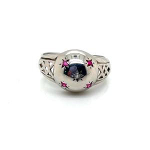 Vintage Silver Ball Ring
