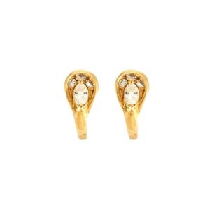 Diamond Half Hoop Earrings