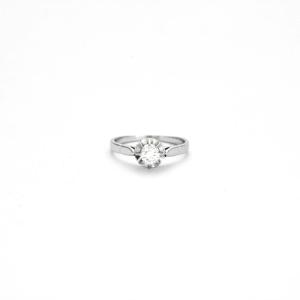 White Gold Diamond Solitaire Ring