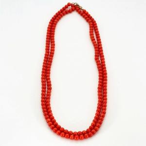 2 Row Coral Necklace