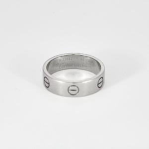 Cartier "love Classique" White Gold Ring