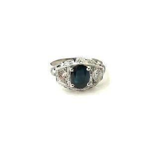 Art Deco Sapphire Diamond Ring
