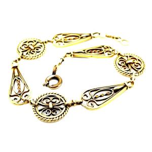 Antique Yellow Gold Filigree Bracelet