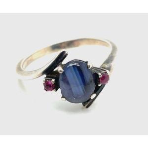 Silver Sapphire Ring