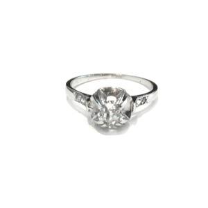 Antique Platinum Diamond Solitaire
