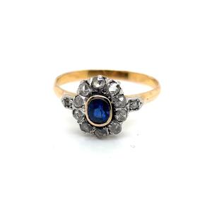 Antique Sapphire And Diamond Ring