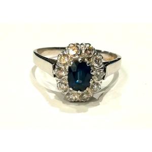 Antique Pompadour Sapphire Ring