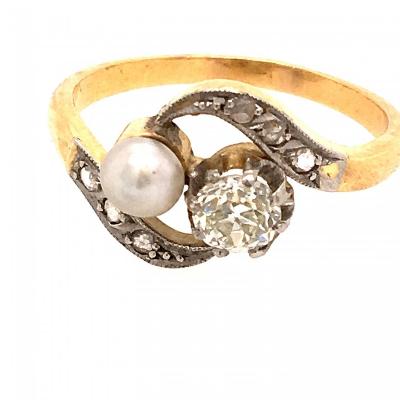 Ring You And Me Gold And Platinum Circa 1880