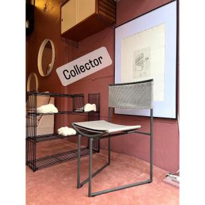 Model 91 Chair Designed By Mario Botta, Produced By Alias Italy In 1991 + Signed Lithograph In The Plate 