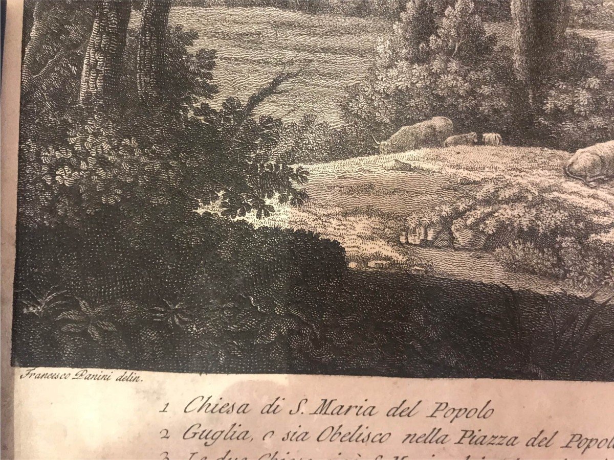 Giovanni Volpato - acquaforte - Roma da Monte Mario - 1779 Roma Italia Grand Tour-photo-2