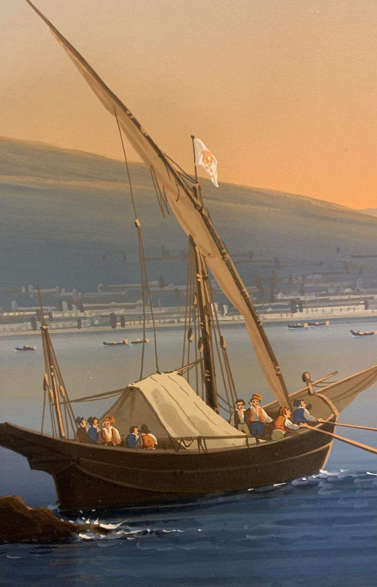 Camillo de Vito (attr.) Eruzione del Vesuvio  1839 - Gouache napoletana - Napoli Italia-photo-4