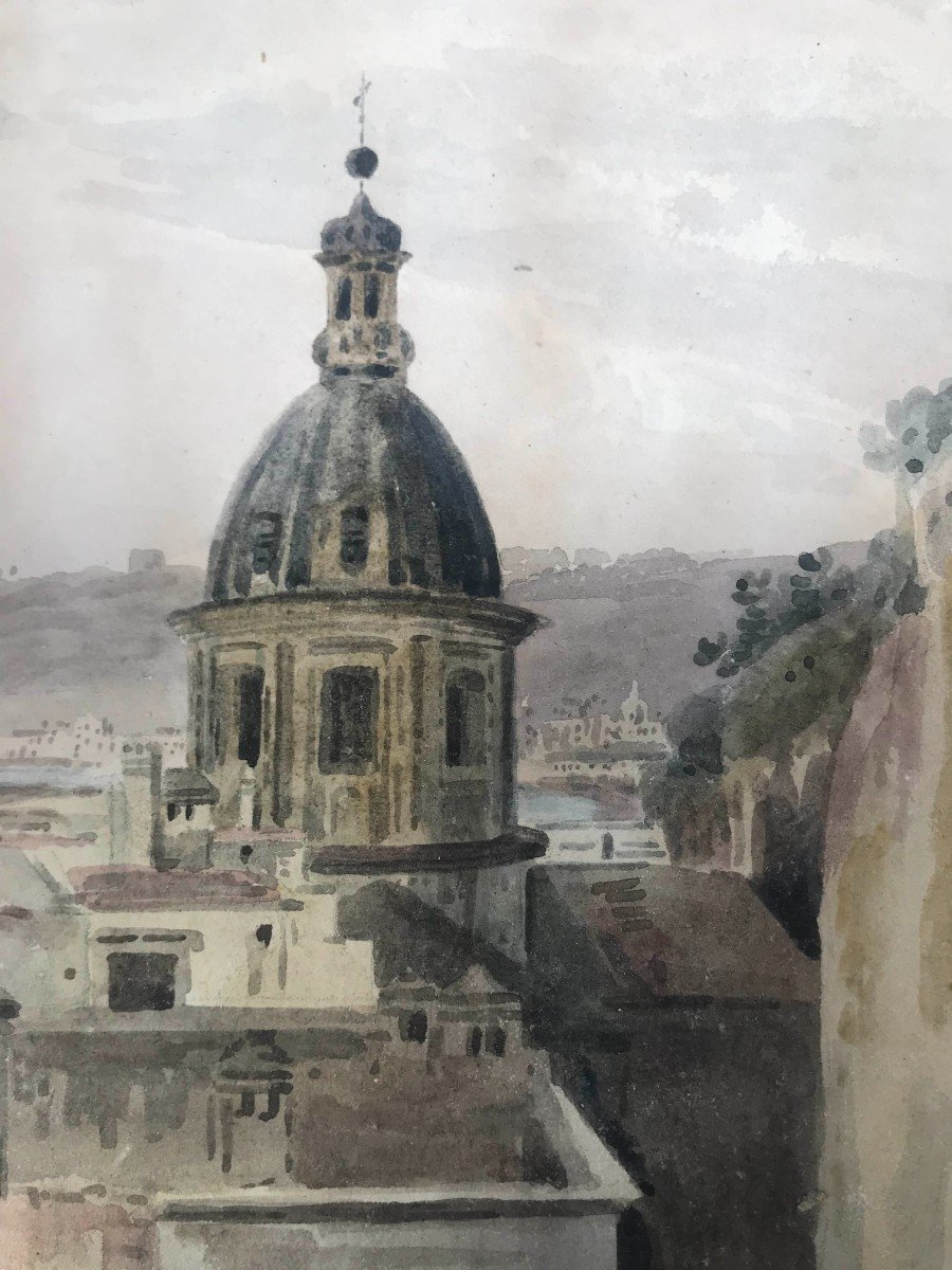 IBBETSON, John Thomas - Veduta di Napoli - Chiesa della Concezione a Chiatamone - Inghilterra-photo-2